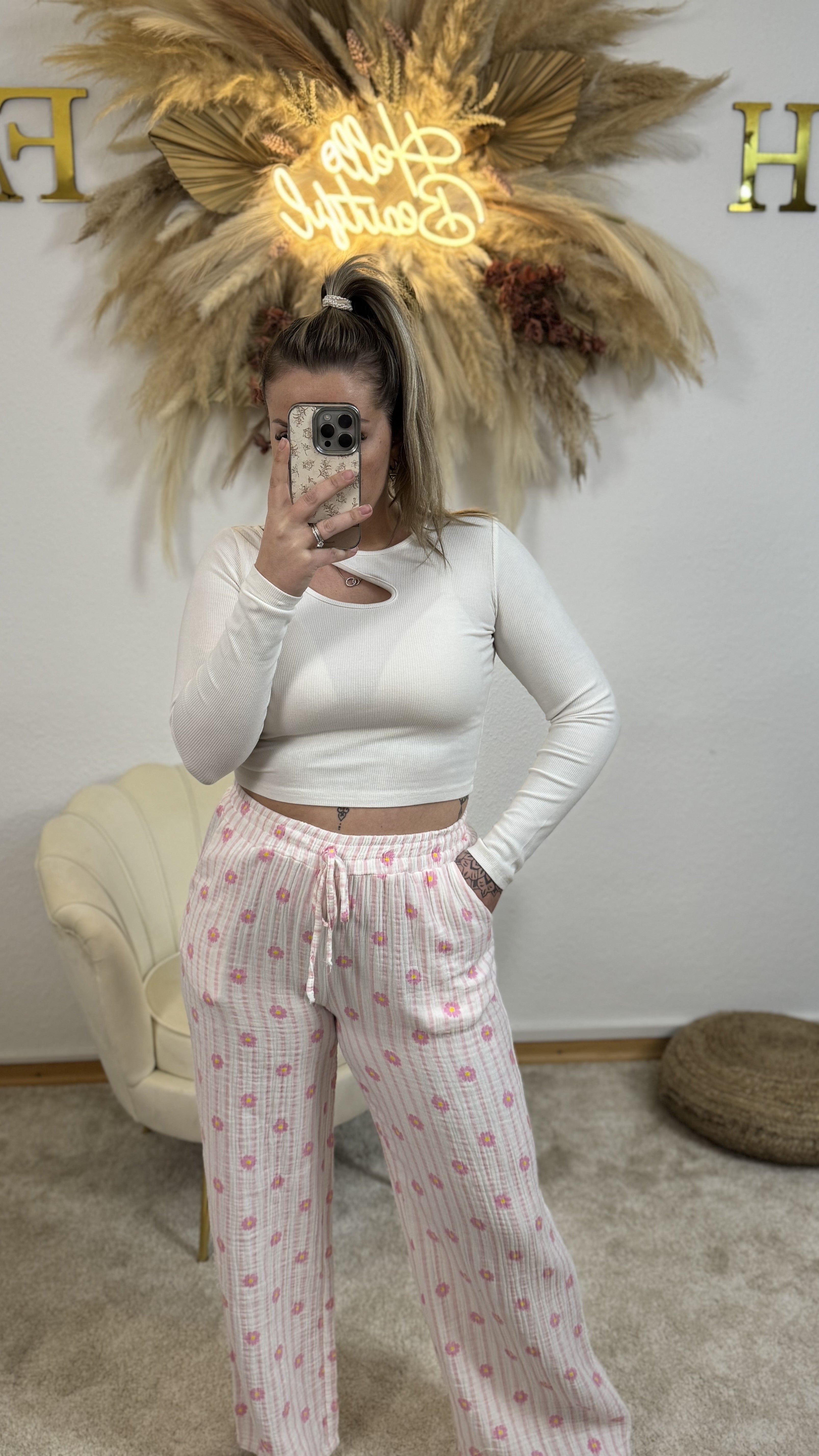 Musselin Hose Flower