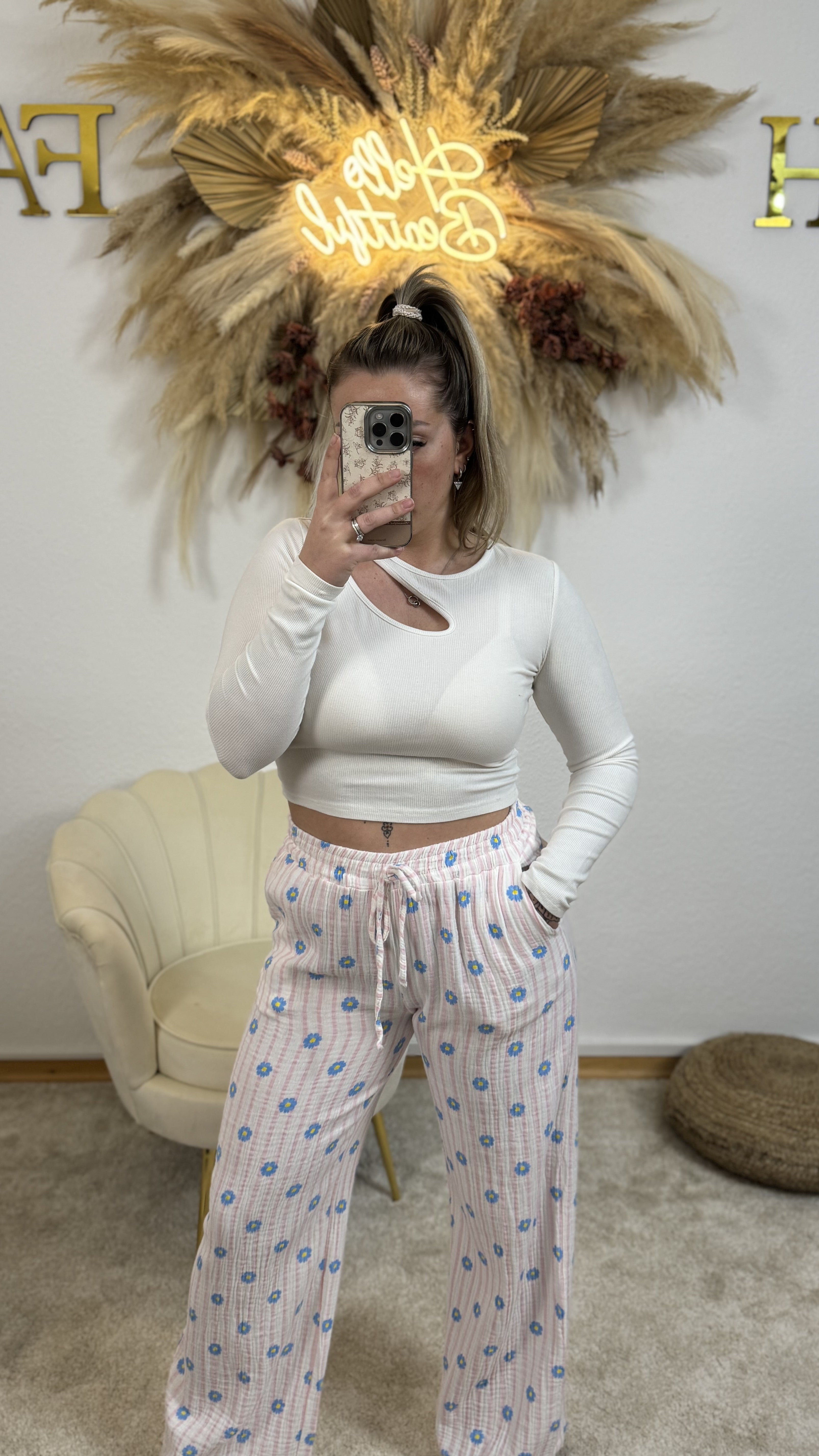 Musselin Hose Flower