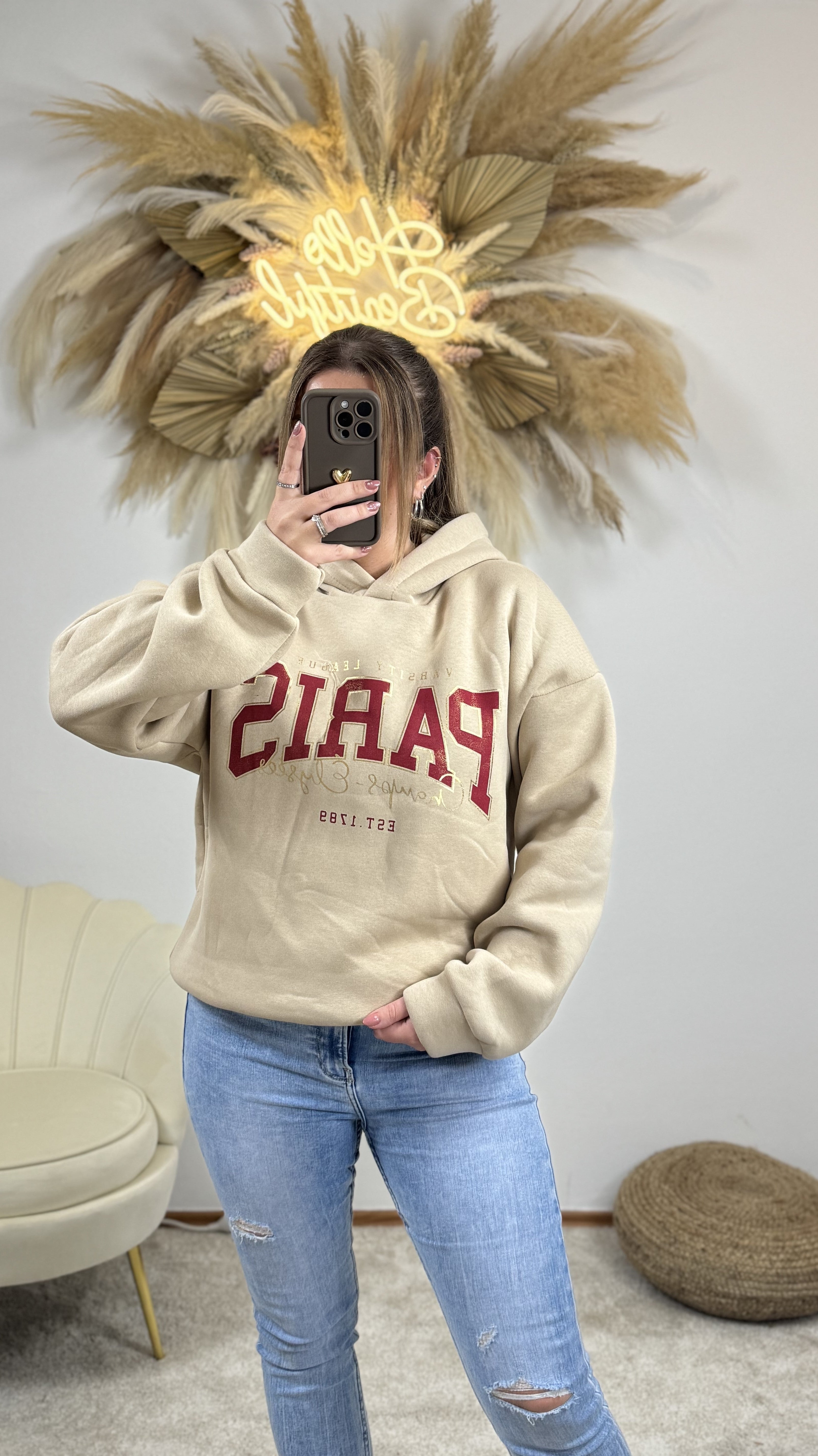 Hoodie Paris | Beige