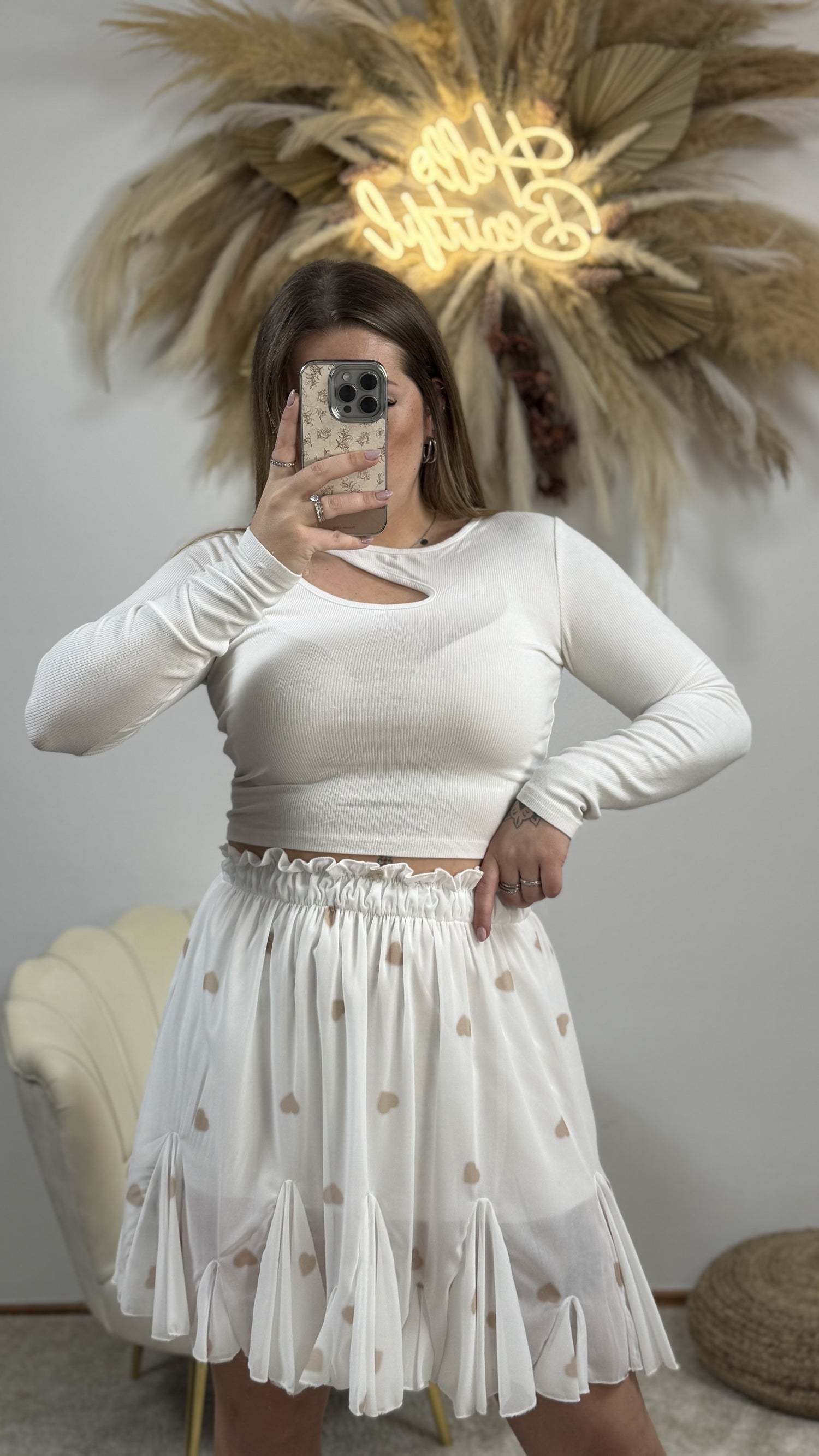 Allwetter-Rock Love | Weiß-Beige