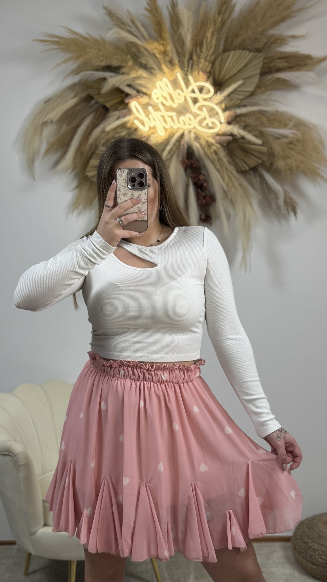 Allwetter-Rock Love | Rosa-Weiß