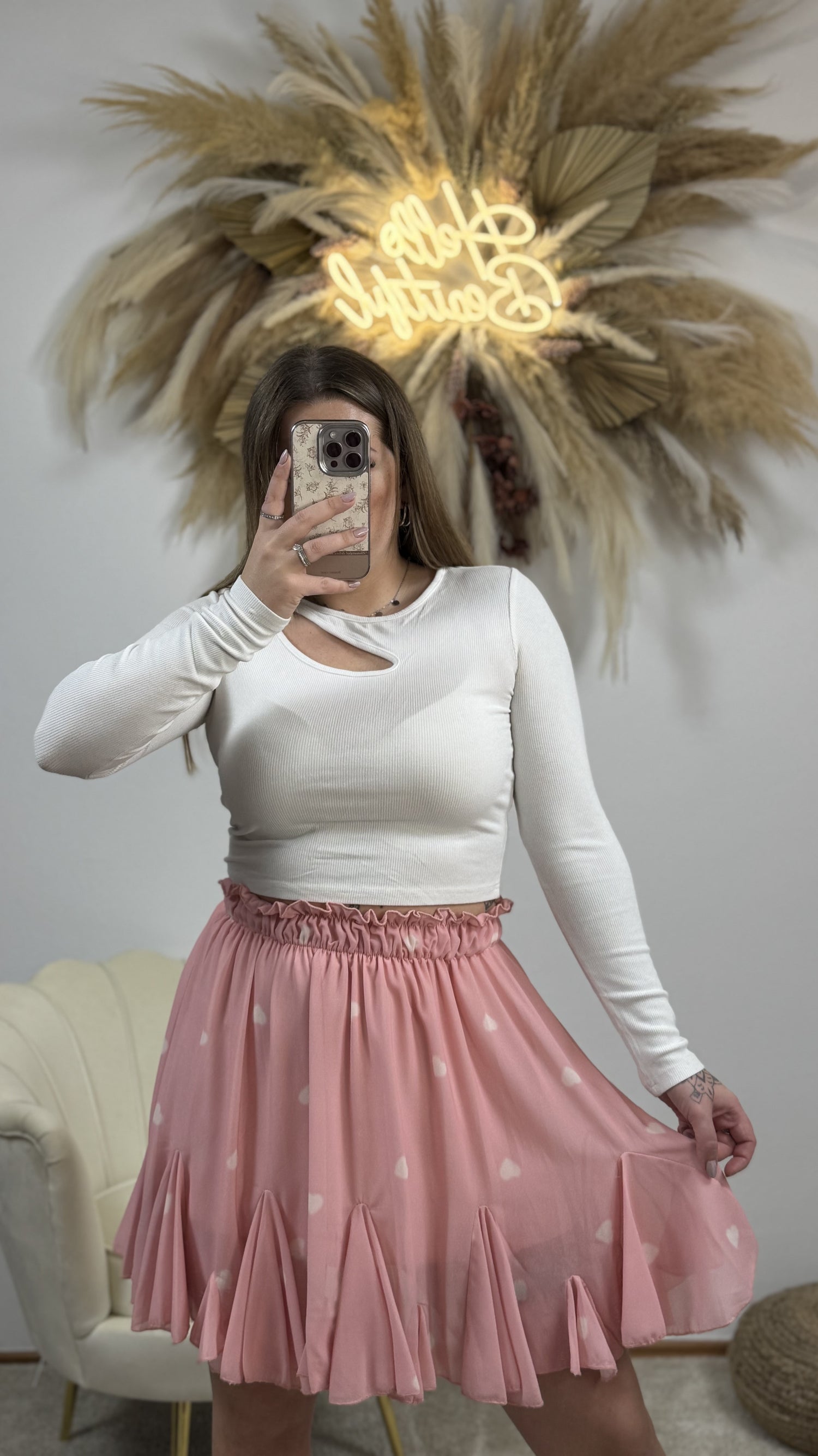 Allwetter-Rock Love | Rosa-Weiß