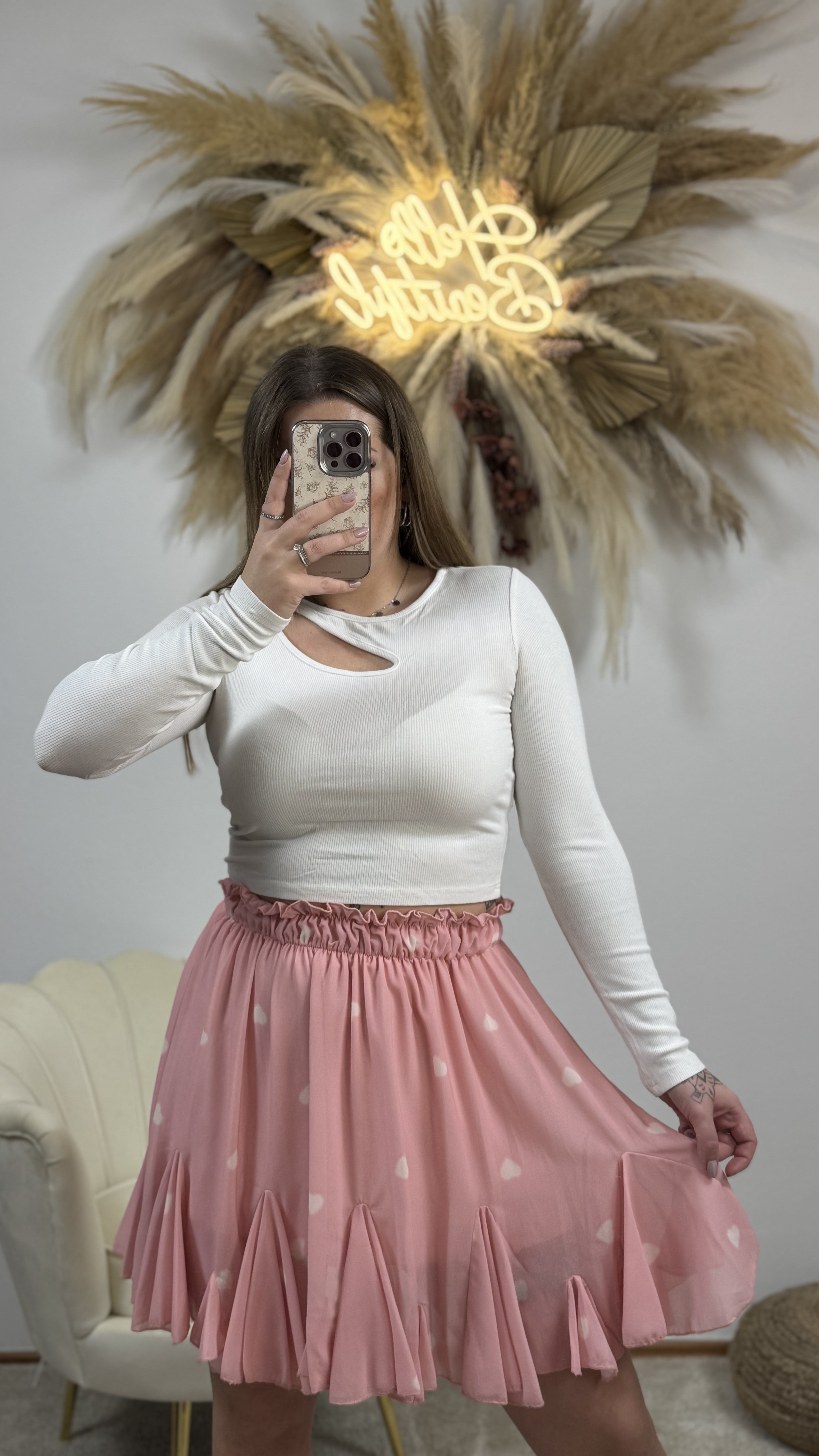 Allwetter-Rock Love | Rosa-Weiß