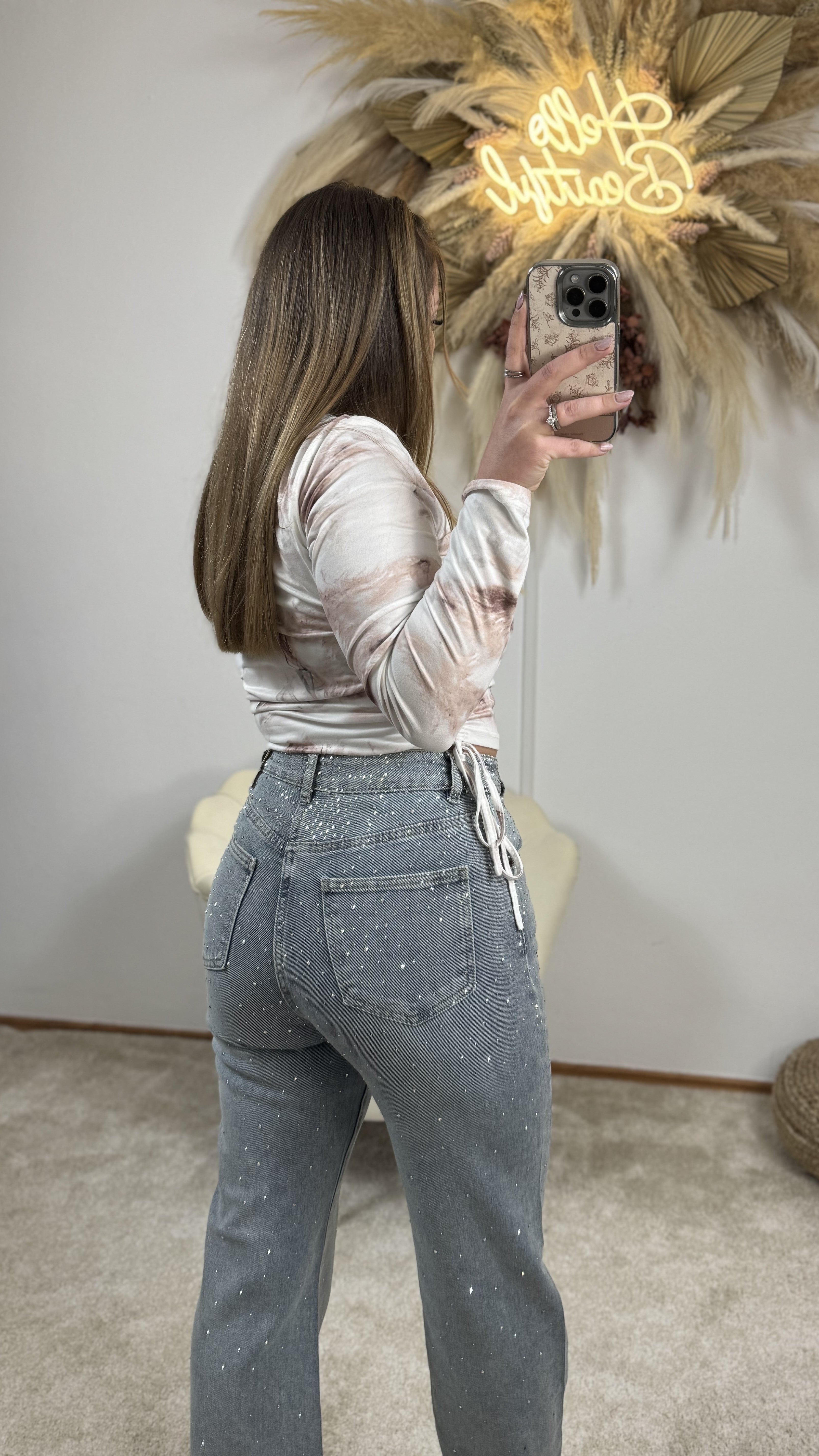 Glitzer Jeans | Jeans-Blau